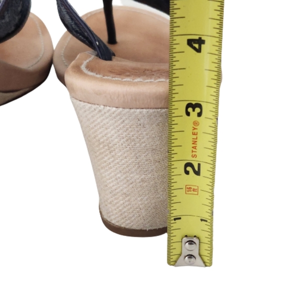 UGG Solera Denim Logo Wedge Sandsls Size 9 - Picture 8 of 10